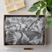 Ángel cementerio blanco y negro tissuepapier (Geschenk)