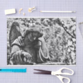 Ángel cementerio blanco y negro tissuepapier (Craft)