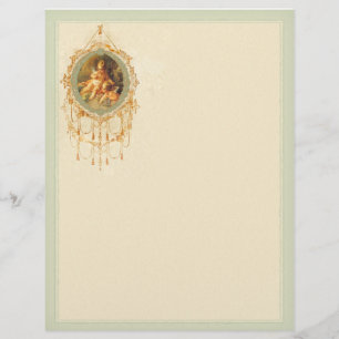 Angel Cherub  Golden Letterhead