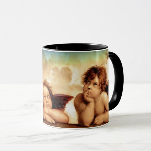 Angel Cherubs par Raphael Sanzio Mug cadeau de Noë (Devant droit)