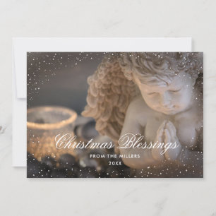 Angel Christelijke kerstwinterfeestkaarten Feestdagenkaart