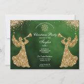 Angel Christmas Tree Family Dinner Party Kaart (Voorkant)