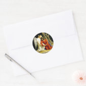Angel Comforts Jesus op Gethsemane Ronde Sticker (Envelop)