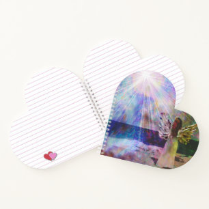 Angel contrevant Heavenly Heart Shape Carnet Journ