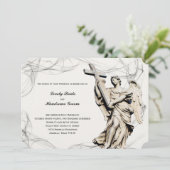 Angel Cross Christian Faire-part de mariage (Debout devant)