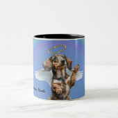 Angel Dachshund Herdenking Koffie Mok (Center)