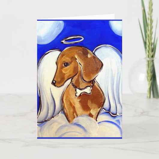 Angel Dachshund Kaart (Voorkant)