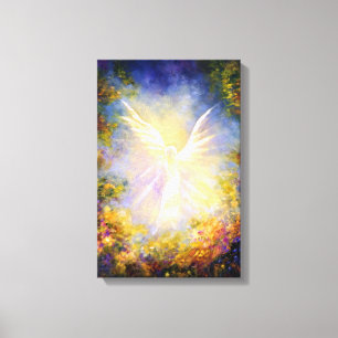 "Angel dalend" Guardian angel daalt. Canvas Afdruk