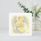 Angel dans la prière Carte de vacances plat (Debout devant)