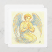 Angel dans la prière Carte de vacances plat (Devant / Derrière)