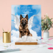 Angel de chien Tervuren belge avec nom Pet Memoria (Mariage)