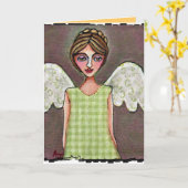 Angel de grâce - carte de voeux (3) (Fleur jaune)