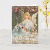 Angel de la carte de sympathie et Roses (Fleur jaune)