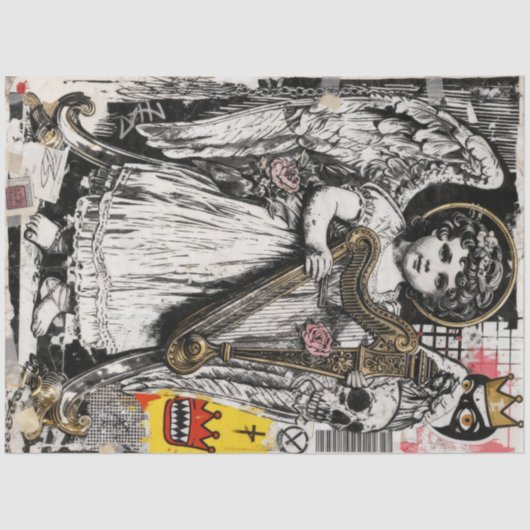 Angel Decoupage Tissue Paper Street Art Collage Tissuepapier (Voorkant)