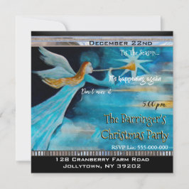 Angel deelt het nieuws Elegant Kerstfeest Kaart