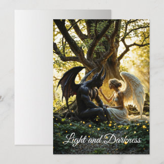 Angel Demon bovennatuurlijk helder ontwerp Kaart