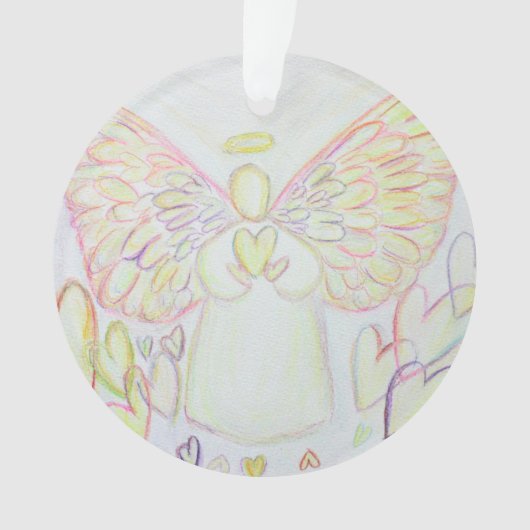 Angel des Coeurs Art Cadeau de vacances Ornament (devant)