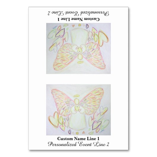 Angel des coeurs Carte de tente de table inspirant (Par défaut)