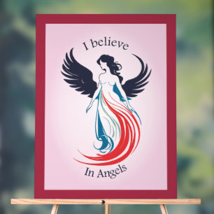 Angel design hangende muur kunst acryl bord
