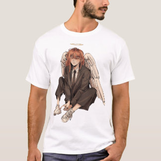 Angel Devil Chainzaag Man T-shirt