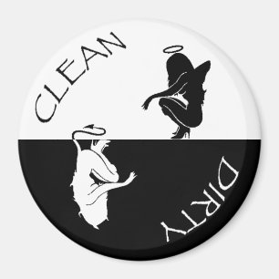 Angel / Devil Clean / Dirty Dishwasher Magnet Magneet