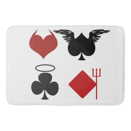 ANGEL DEVIL KAART SUITS BADMAT (Voorkant)