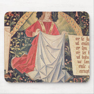 Angel die de mantel vasthoudt muismat