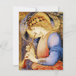 "Angel die een Flageolet speelt" door Edward Burne Briefkaart