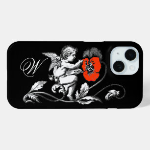 ANGEL DIE EEN RODE STROOM, MONOGRAM, zwart BEWEEGT