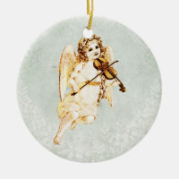 Angel die een Violin speelt op een Shabby-textuur