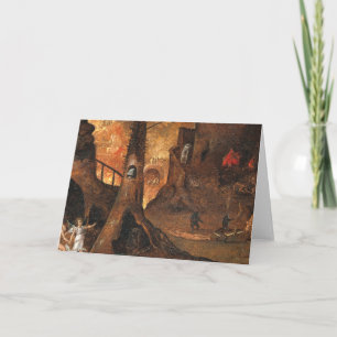 Angel die een ziel in de hel leidt door Hieronymus Kaart