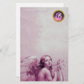 ANGEL DIE LYRA OVER DE KLEUTEN SPEELT , GEM MONOGR BRIEFPAPIER (Voorkant / Achterkant)