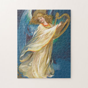 Angel die muziek speelt op een Harp Legpuzzel