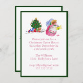 Angel die uitnodigingen met schuine streep trekt (Voorkant / Achterkant)