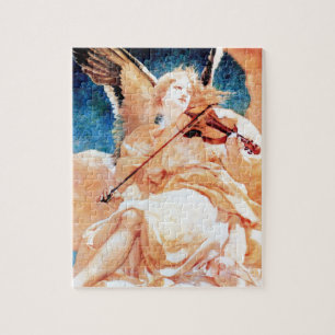 Angel die Violin schilderij speelt Legpuzzel