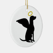 Angel Dog Keramisch Ornament (Rechts)