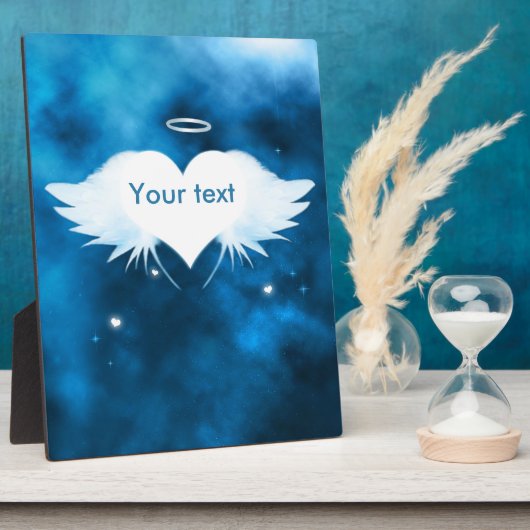 Angel du coeur Afficher Plaque 8x10 avec facilité (Côté)