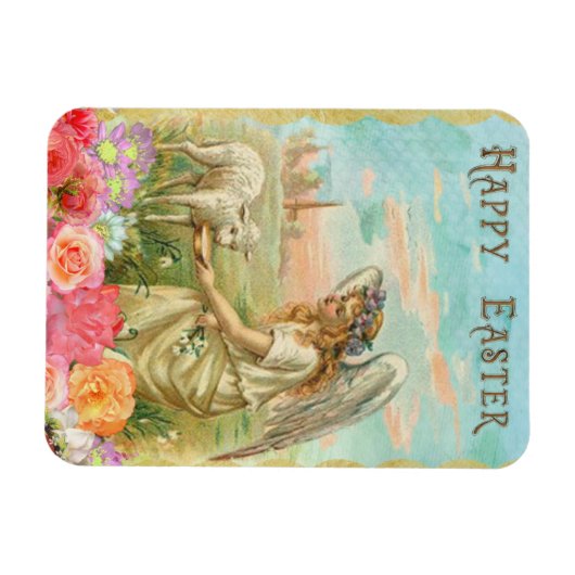 Angel Easter Greeting Magneet (Horizontaal)