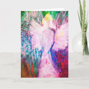 Angel Eetherische Roze Regenboog Wenskaart Kaart