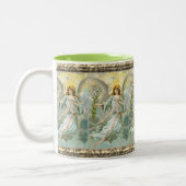 Angel En Bleu Mug À Café Deux Tons (Gauche)