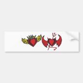 Angel en Devil Hearts Bumpersticker (Voorkant)