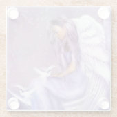 Angel en Doves Glazen Onderzetter (Achterkant)