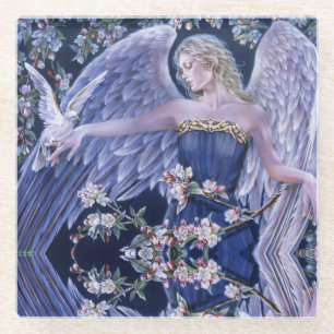 Angel en Doves Glazen Onderzetter