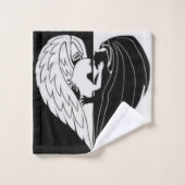 Angel en duivel bad handdoek (Wasdoekje)