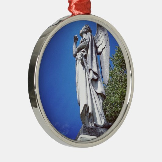 Angel en een heldere blauwe hemel metalen ornament (Rechts)