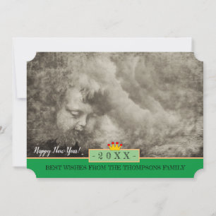  Angel en gelukkig Nieuwjaar! Kaart/20XX Feestdagenkaart