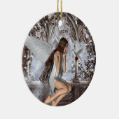 Angel en Haar hond Keramisch Ornament (Rechts)