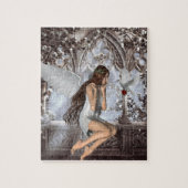 Angel en Haar hond Legpuzzel (Verticaal)