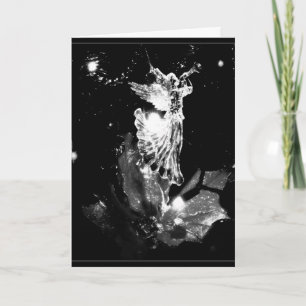 Angel en noir et blanc carte de Noël