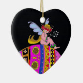 Angel en Pysanka Keramisch Ornament (Rechts)